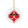 Santa Ceramic Disc Ornament      Item #2025096