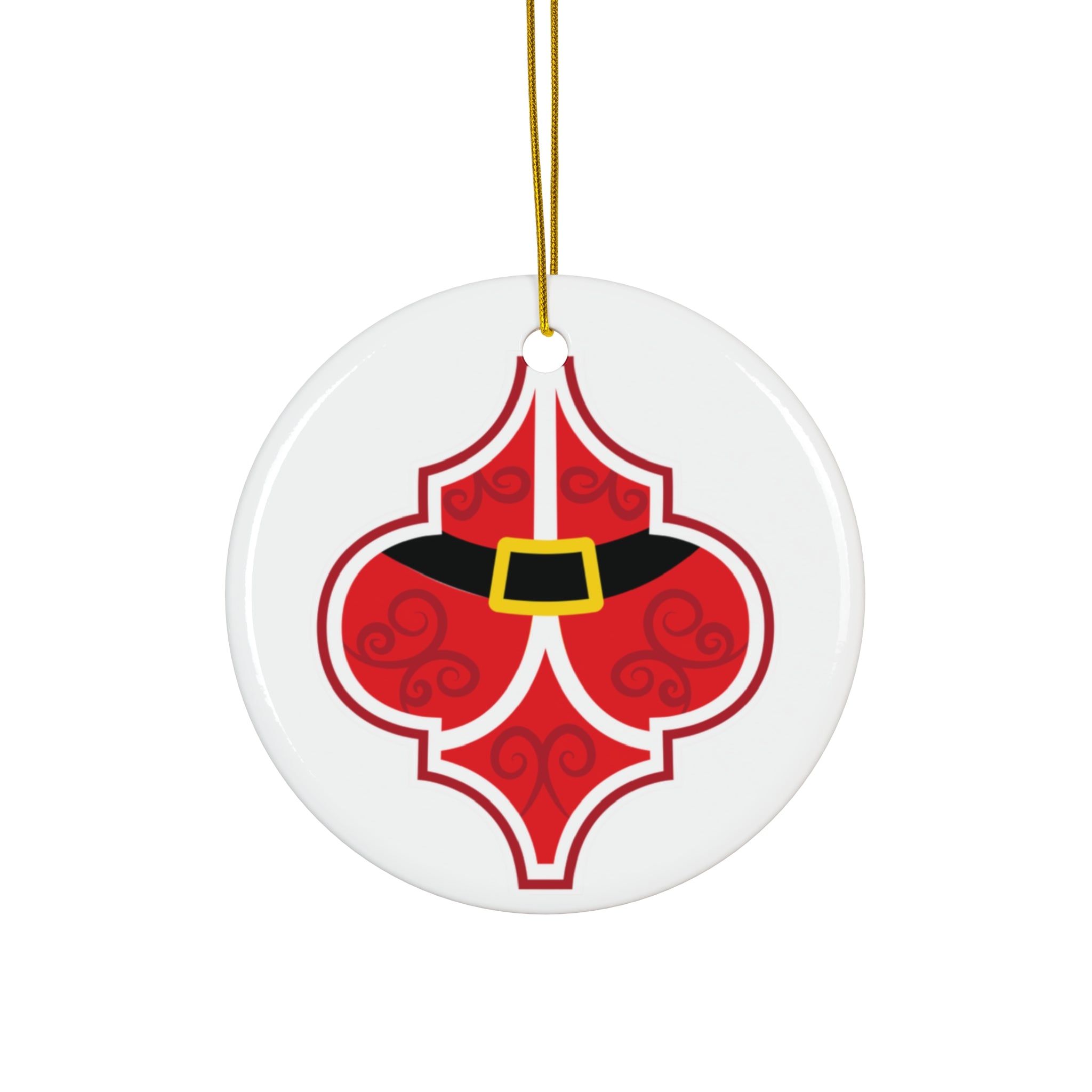 Santa Ceramic Disc Ornament      Item #2025096