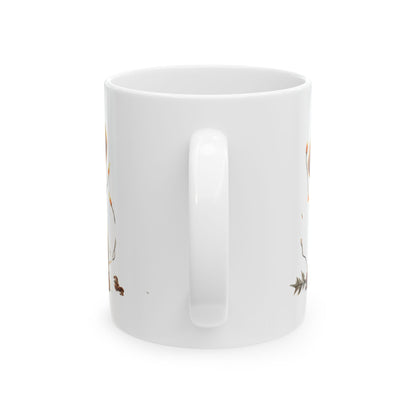 Autumn Puppy Ceramic Mug — Cute Dog Coffee Cup 11oz   Item #198237