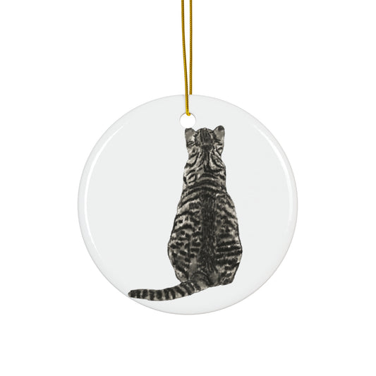 Cat Ceramic Disc Ornament            Item #6999875