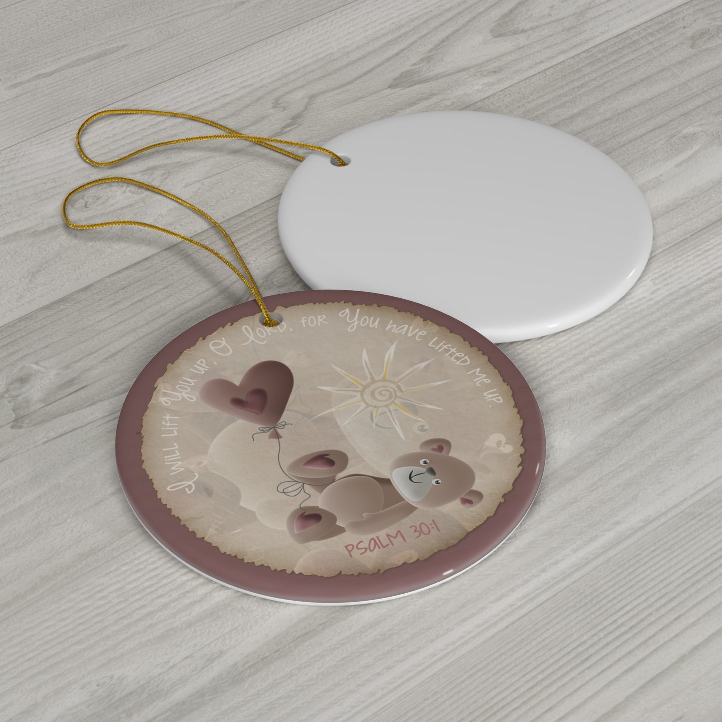 Bear Ceramic Disc Ornament          Item #1594851