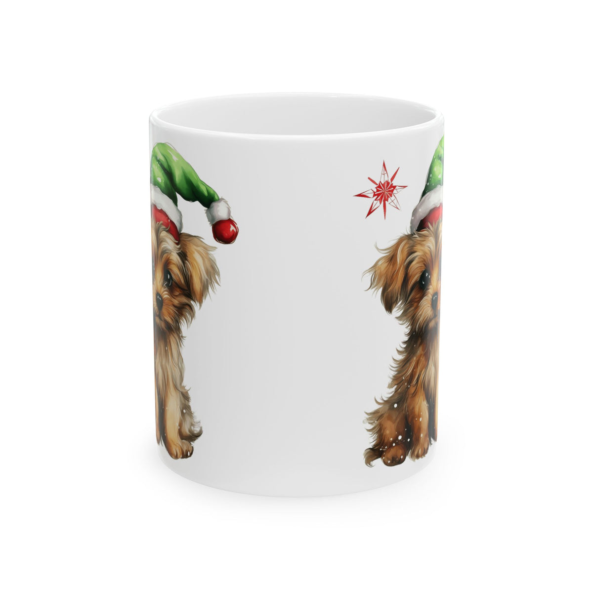 Dog With Elf Hat Christmas Ceramic Mug  11oz  Item #808679