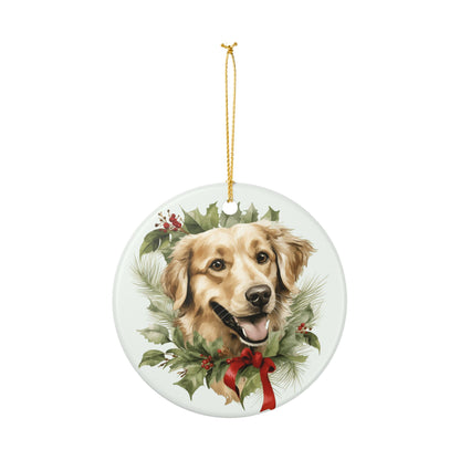 Golden Retriever Christmas Ceramic Ornament    Item #841351