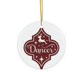 Dancer Reindeer Ceramic Disc Ornament       Item #7838408