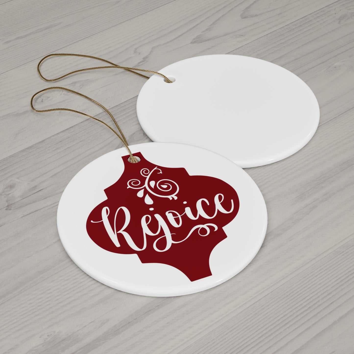 Rejoice Ceramic Disc Ornament      Item #9254834