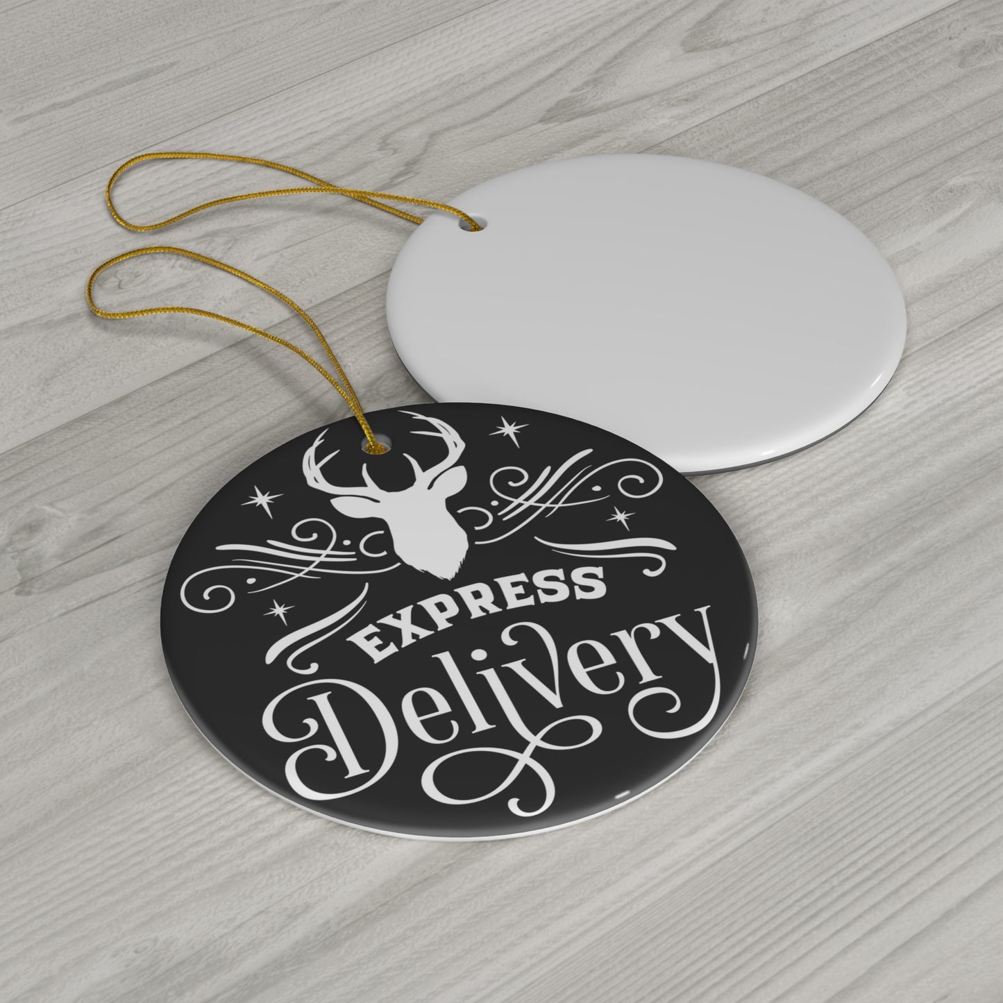 Express Delivery Ceramic Disc Ornament       Item #7220993