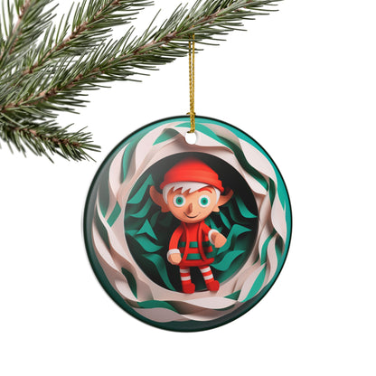 Christmas Elf Ceramic Ornament   Item #267092