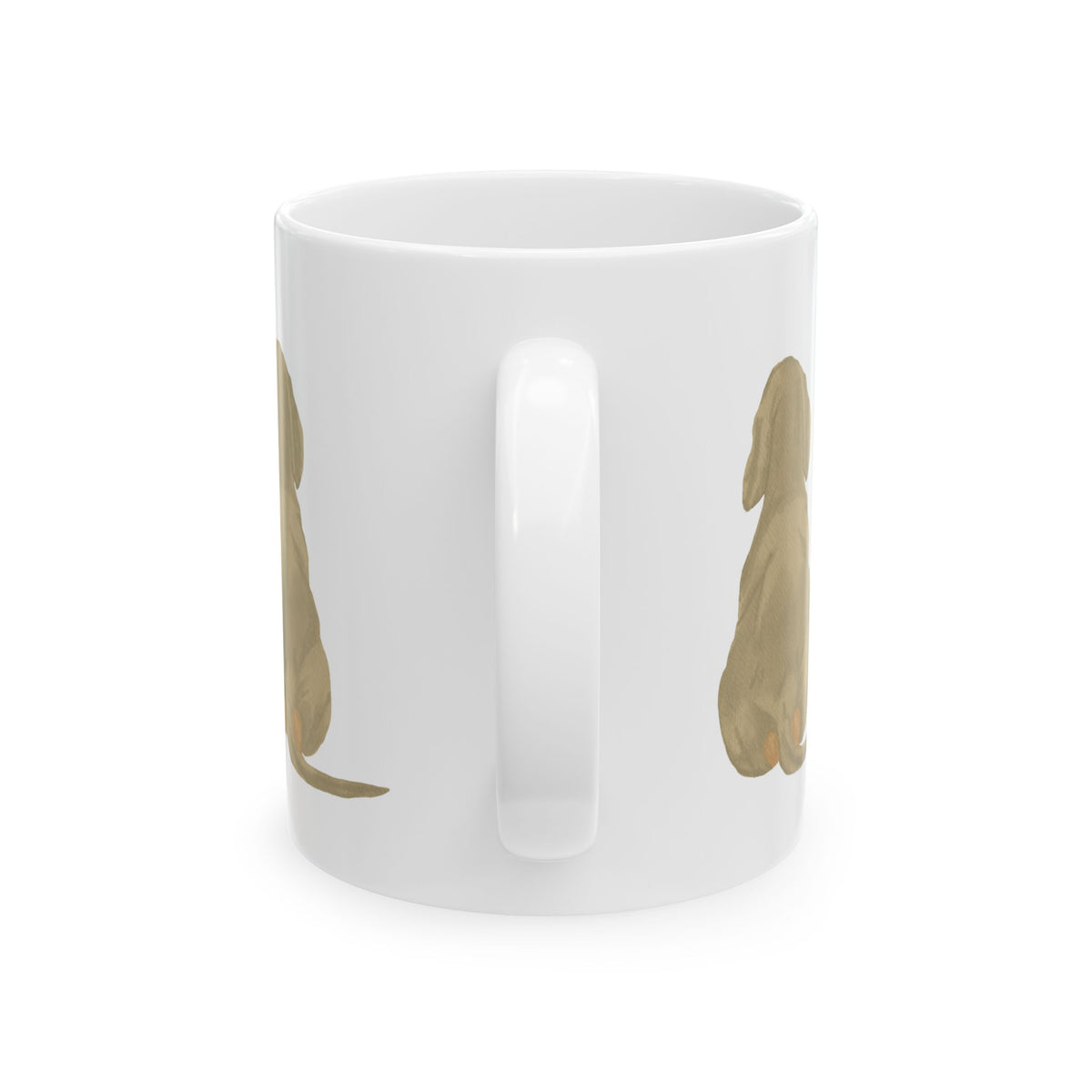 Dog Silhouette Mug – Back View Ceramic Coffee Cup 11oz    Item #987757