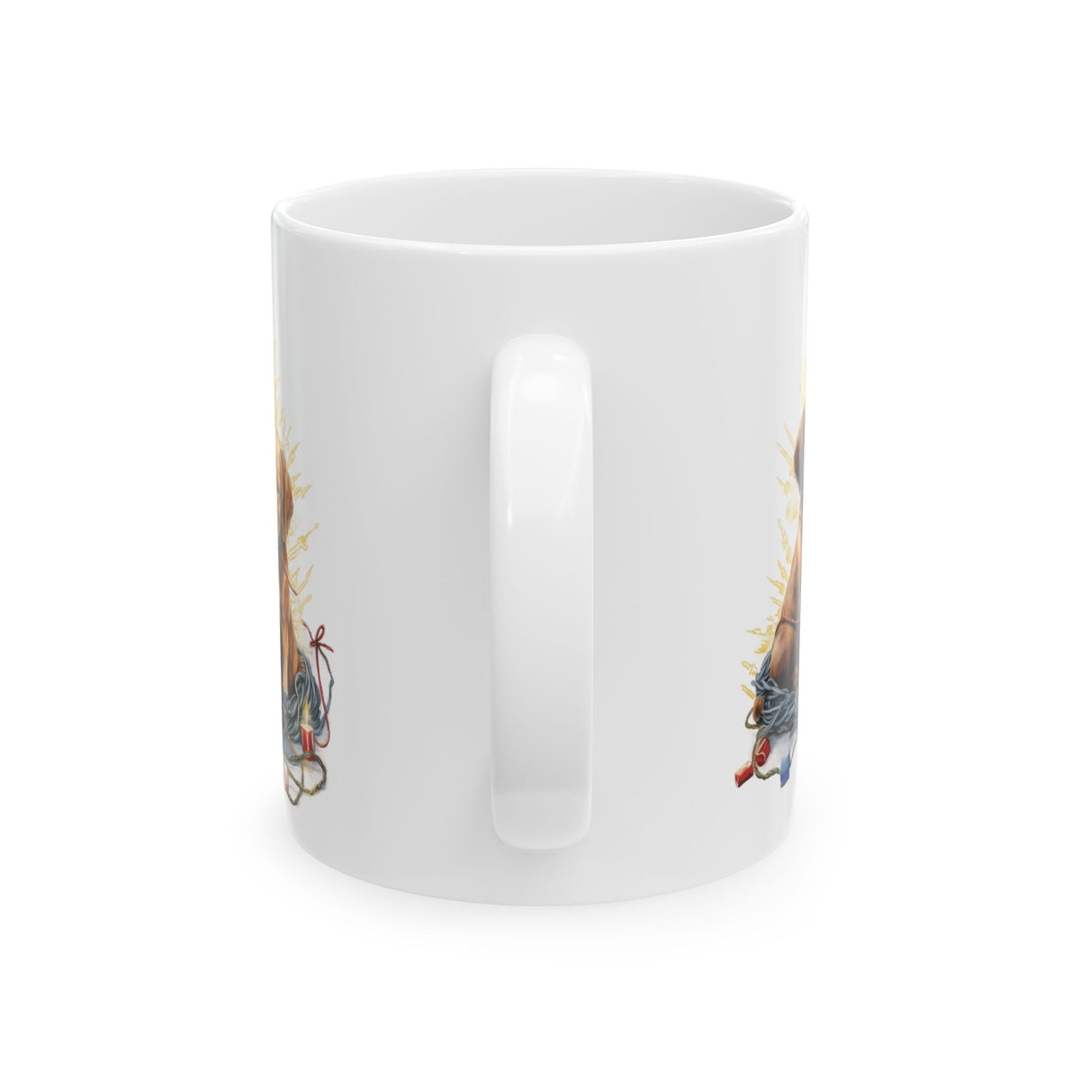 Festive Dogs By Christmas Tree Ceramic Mug 11oz  Item #890375