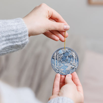 Winter Forest Ceramic Ornament   Item #103973
