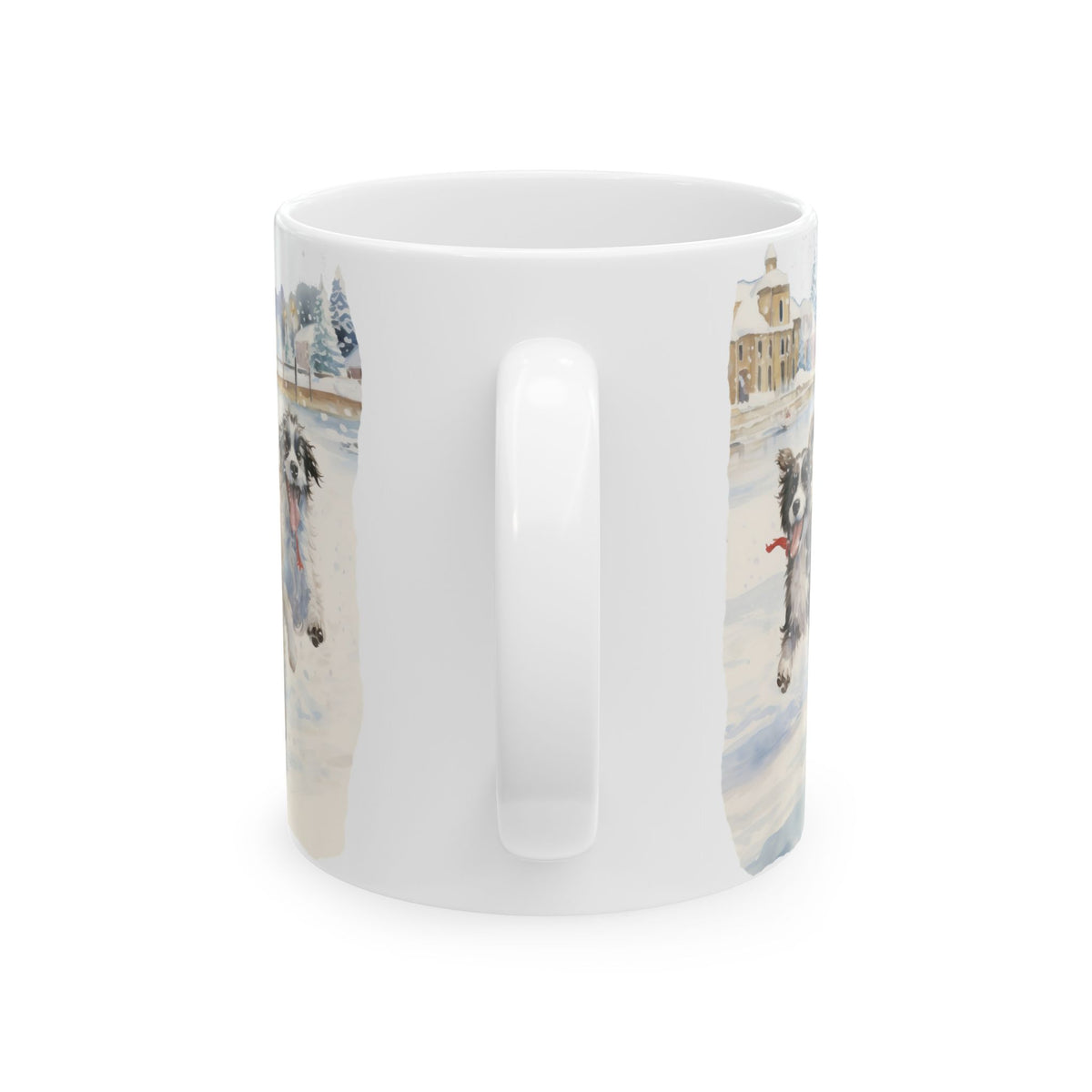Winter Dogs In Snow Ceramic Mug 11oz  Item #320891