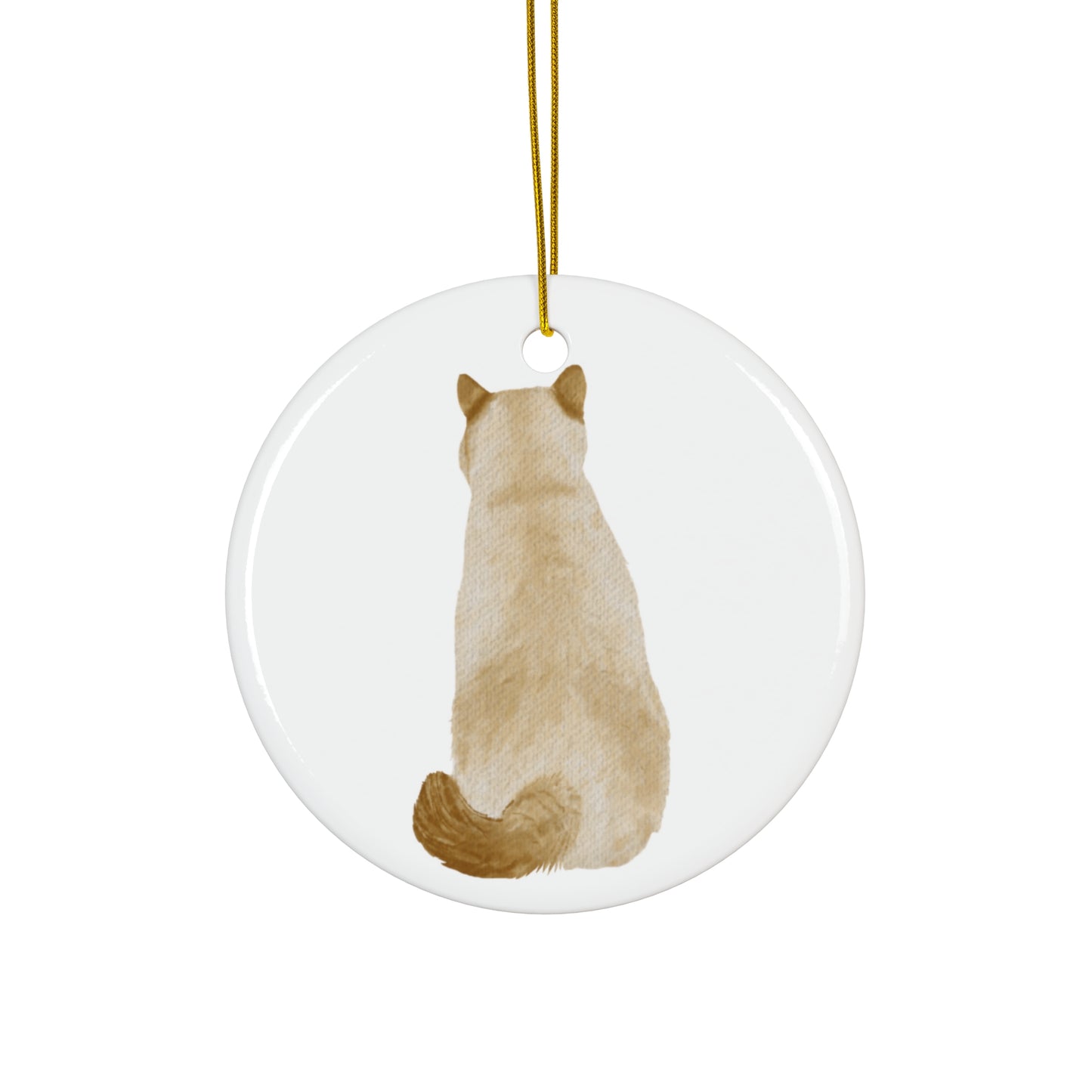 Cat Ceramic Disc Ornament         Item #159531