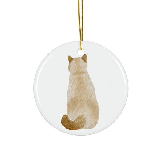 Cat Ceramic Disc Ornament         Item #159531