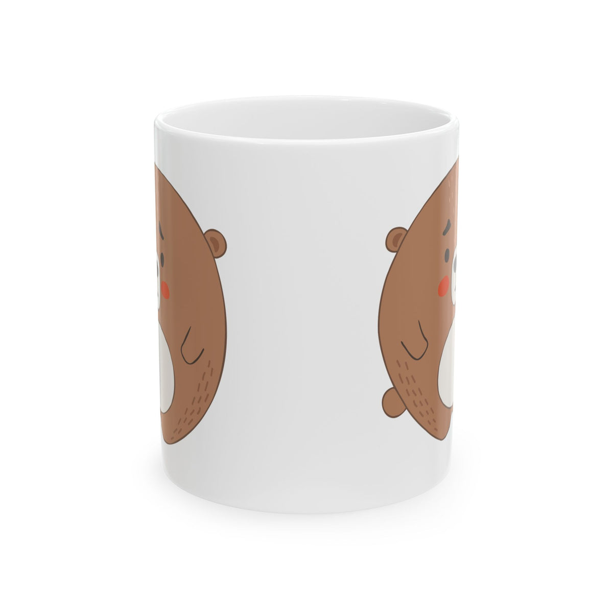 Cute Cartoon Bear Mug – Adorable Kawaii Bear Ceramic Coffee Cup 11oz  Item #803161
