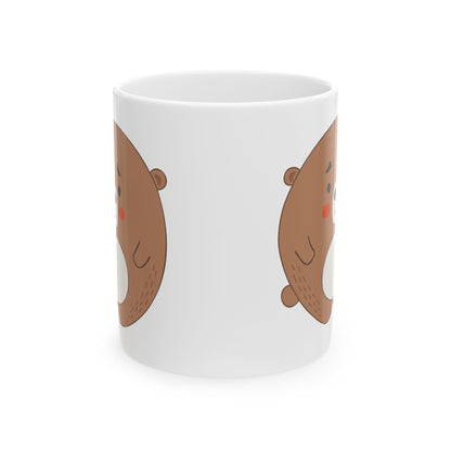 Cute Cartoon Bear Mug – Adorable Kawaii Bear Ceramic Coffee Cup 11oz  Item #803161