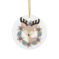 Floral Deer Ceramic Ornament     Item #3761796 - Buckshot's Bargain Barn