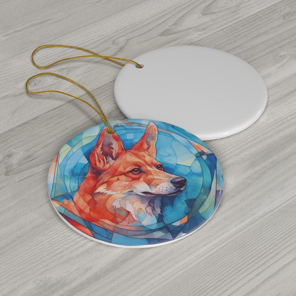 Dog Ceramic Disc Ornament          Item #534438