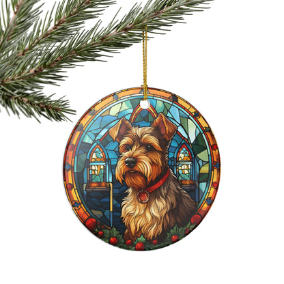 Airedale Terrier Dog Christmas Ceramic Ornament Item #658247