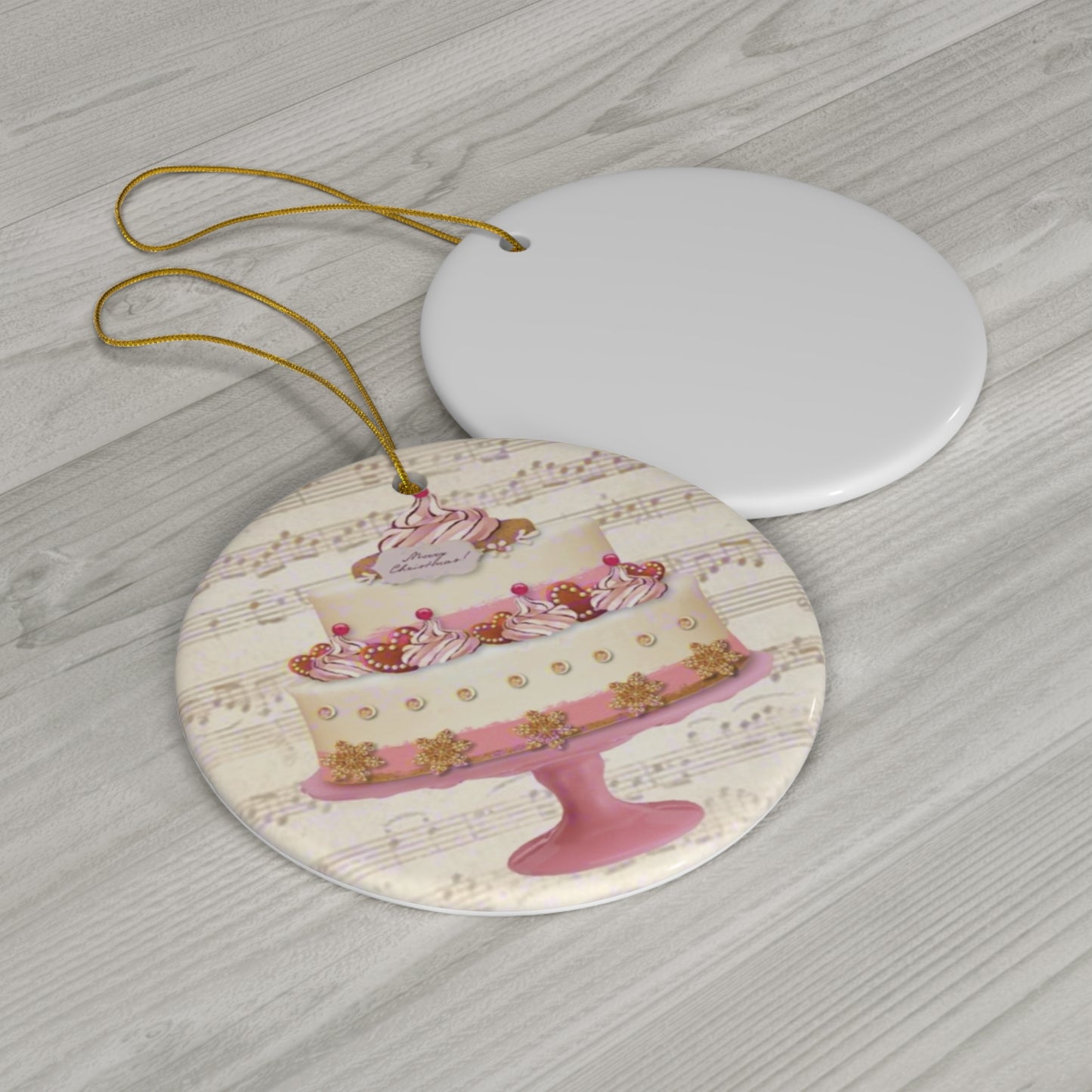 Cake Ceramic Disc Ornament       Item #8541814