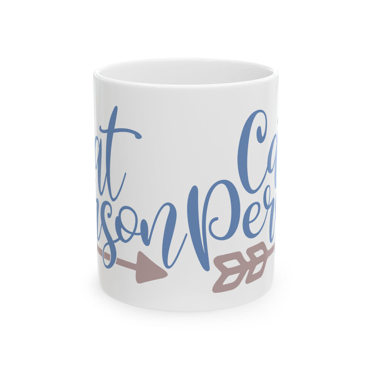 Coffee Lover Ceramic Mug – Cat Person Design, 11oz    Item #257151