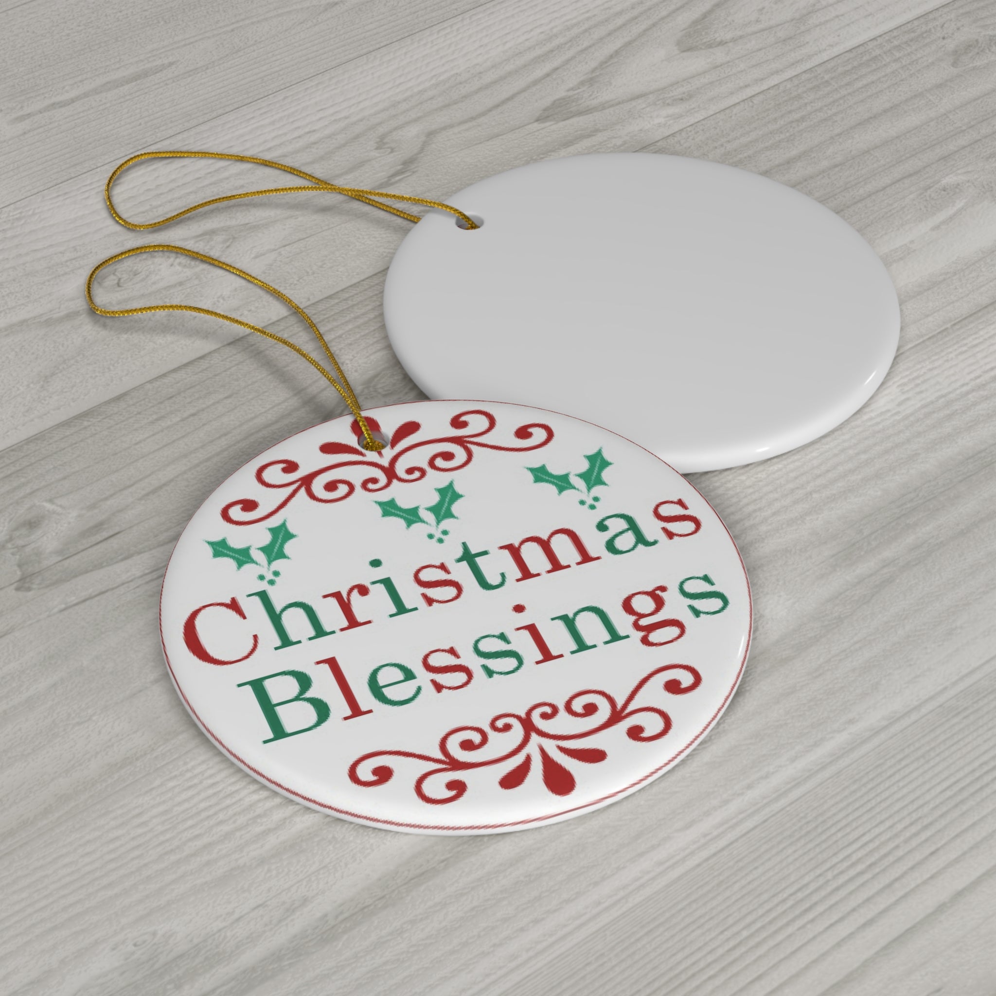 Christmas Blessings Ceramic Ornament    Item #391751 - Buckshot's Bargain Barn