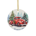 Ceramic Ornament - Red Truck     Item #1553953 - Buckshot's Bargain Barn