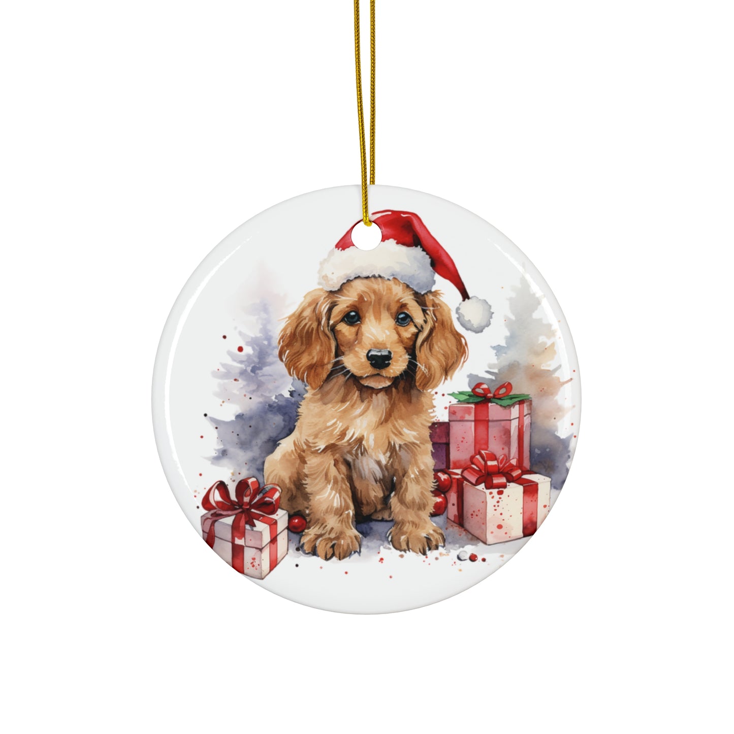 Ceramic Ornament - Cockerdoodle Christmas     Item #171493