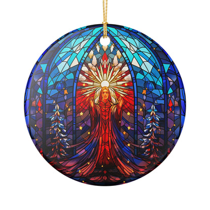 Stained Glass Angel Ceramic Ornament  Item #313994