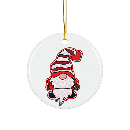 Gnome Ceramic Disc Ornament     Item #4953314