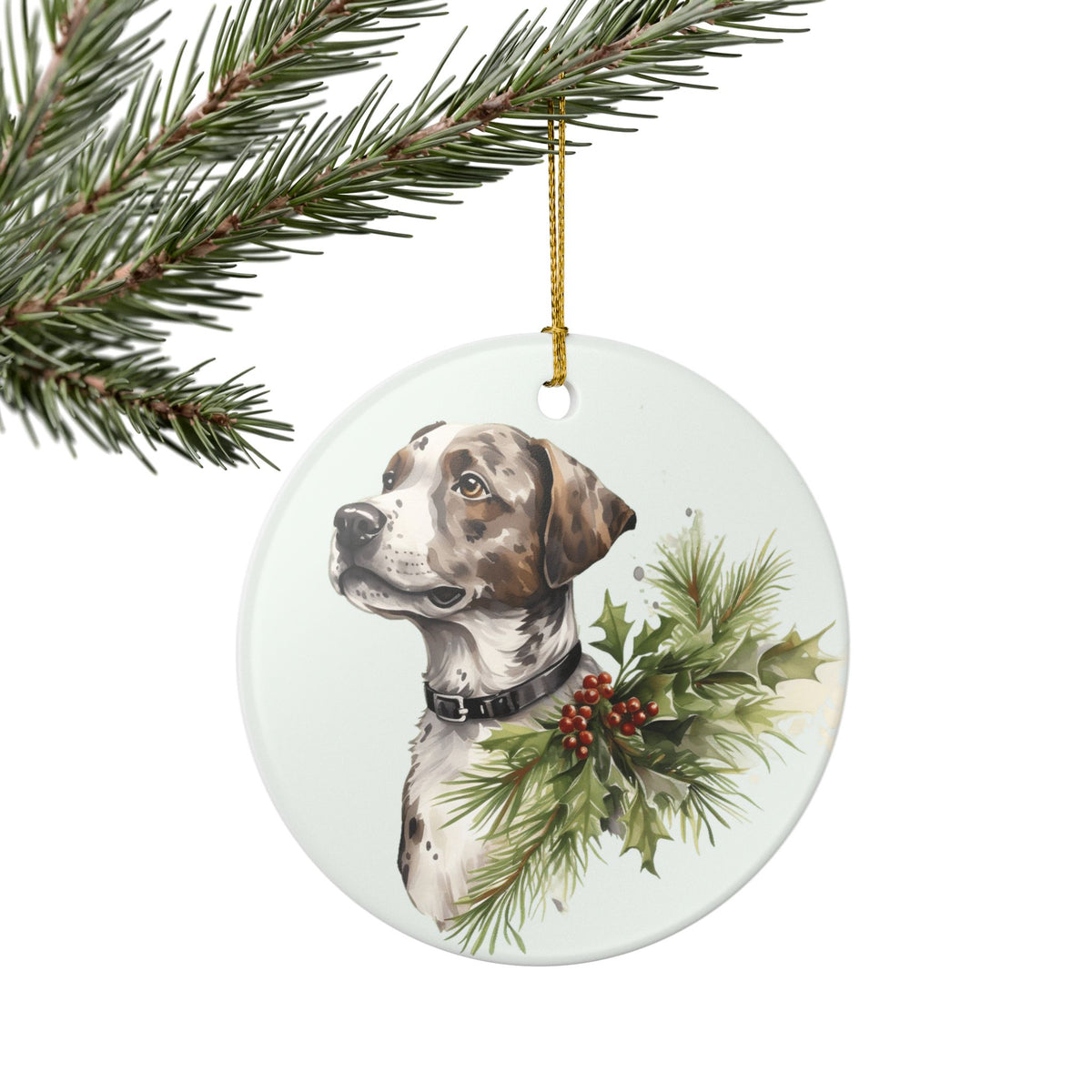 Christmas Boxer Dog Ceramic Ornament     Item #585621