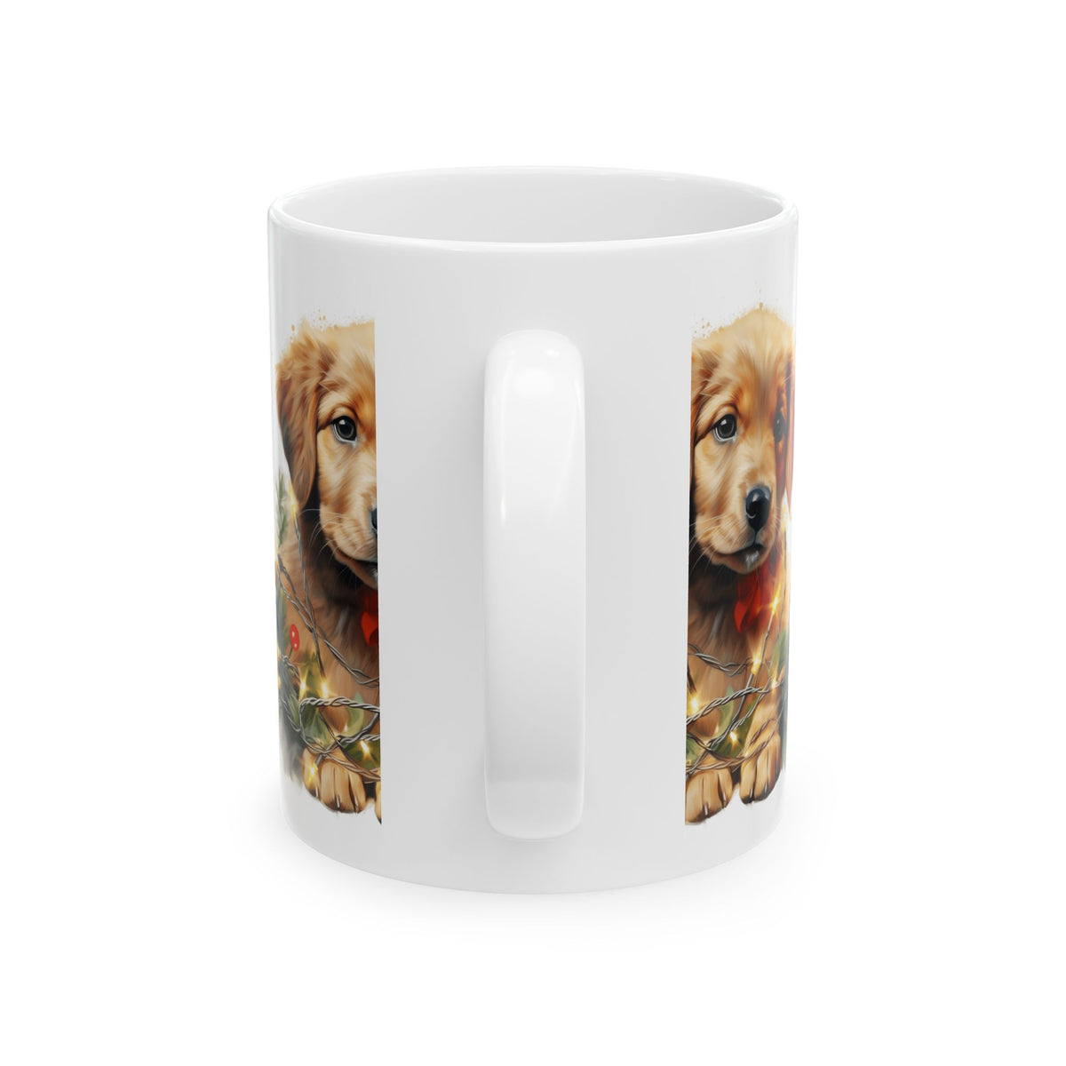 Golden Retriever Puppy Christmas Mug — Cute Dog Coffee Cup 11oz  Item #319703