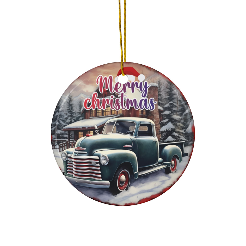 Blue Truck Ceramic Ornament    Item #213886 - Buckshot's Bargain Barn