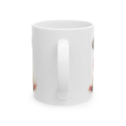 Cute Pug With Red Bow Christmas Ceramic Mug 11oz  Item #720515