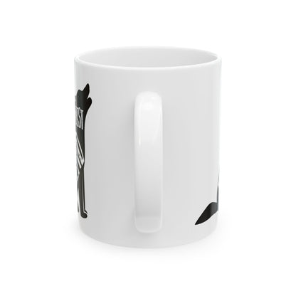 Howling Dog Best Friend Ceramic Mug – Rustic Nature Coffee Cup 11oz   Item #131029