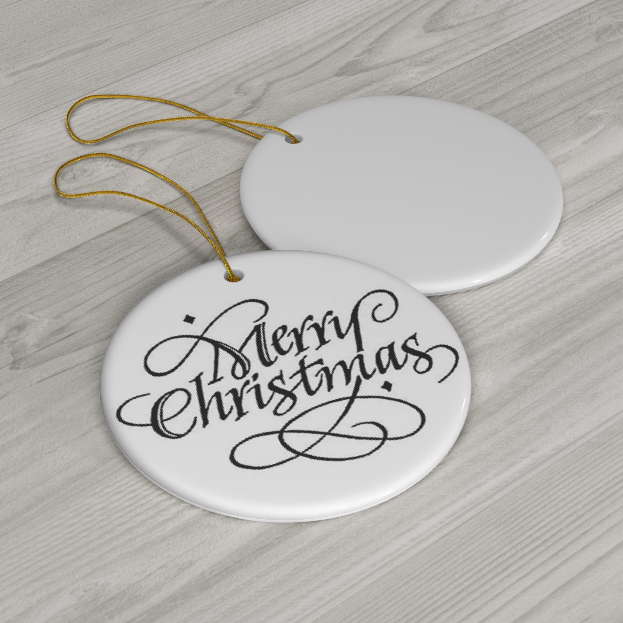 Merry Christmas Ceramic Ornament      Item #2419028 - Buckshot's Bargain Barn