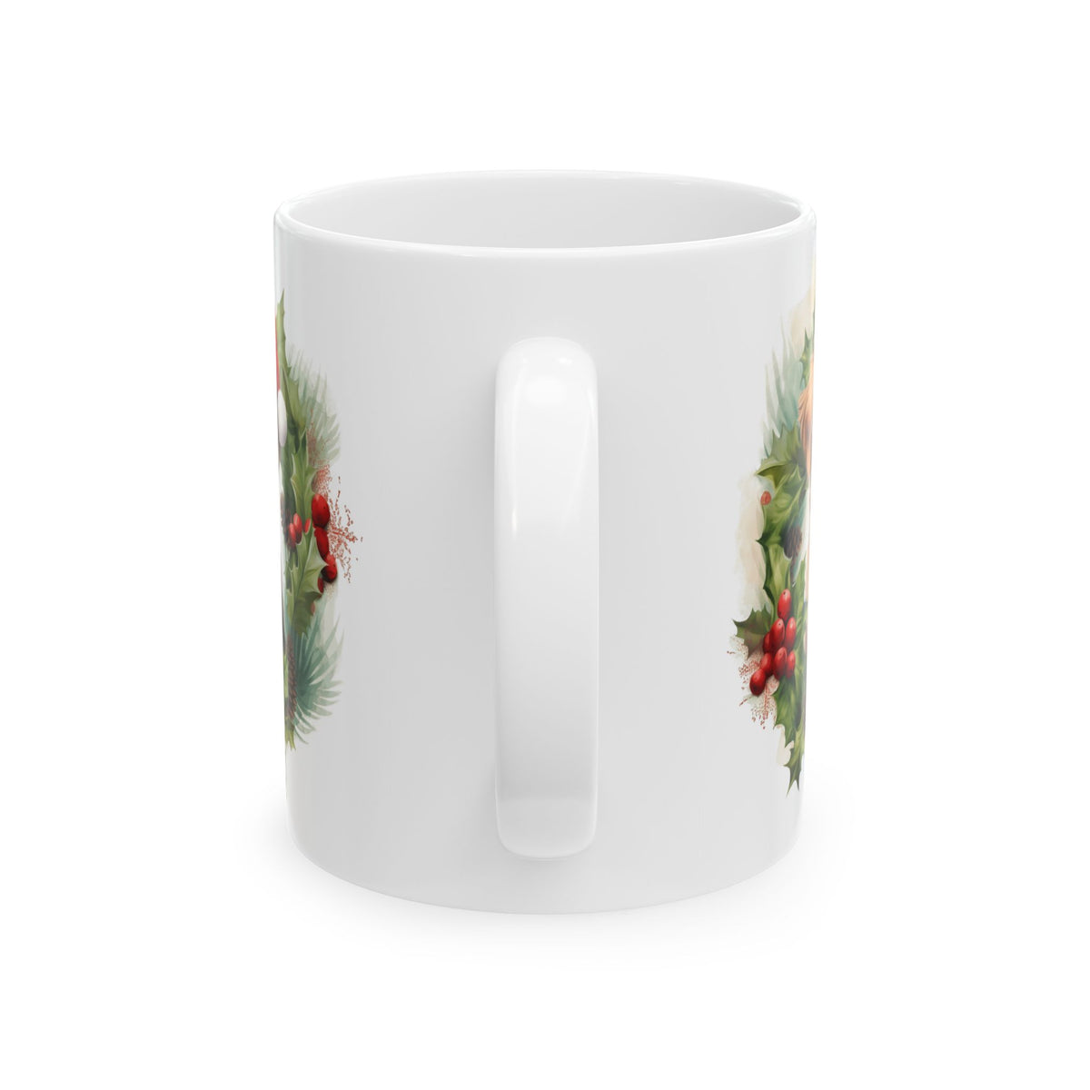 Christmas Puppy In Wreath Holiday Mug 11oz  Item #51444