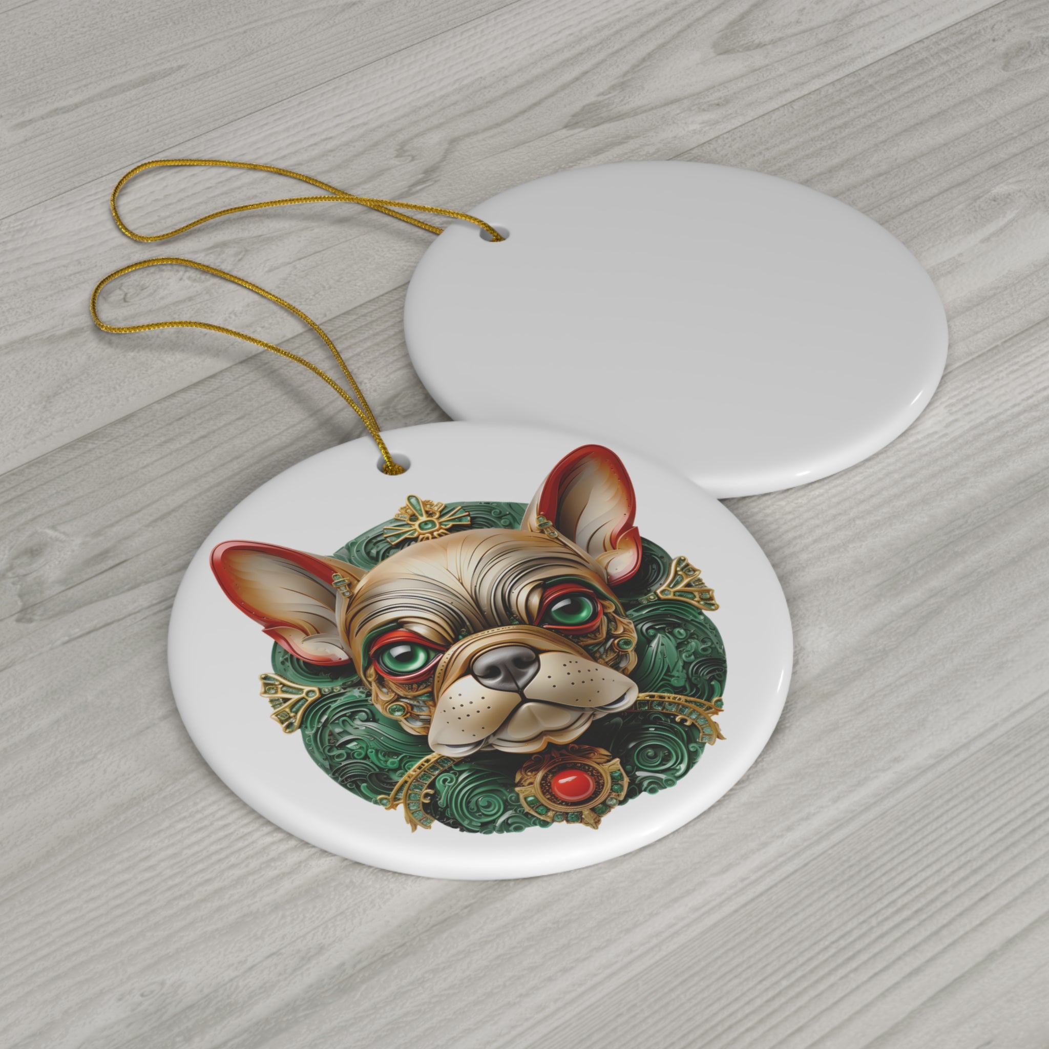 Dog Ceramic Disc Ornament           Item #7731679