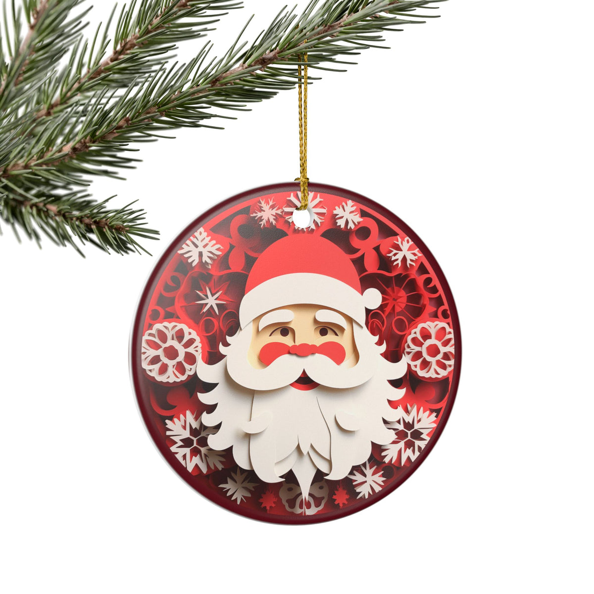 Santa Claus Christmas Ceramic Ornament    Item #977102
