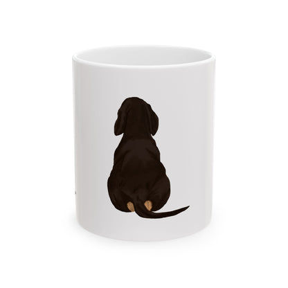 Dog Silhouette Mug – Back View Ceramic Coffee Cup 11oz    Item #826305