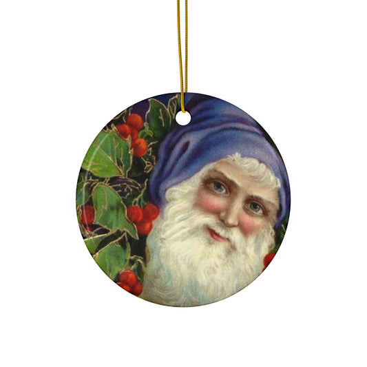 Santa Ceramic Disc Ornament           Item #1137795