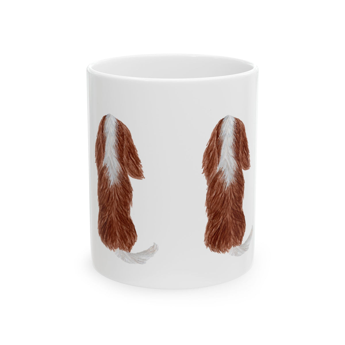Dog Silhouette Mug – Back View Ceramic Coffee Cup 11oz    Item #6768