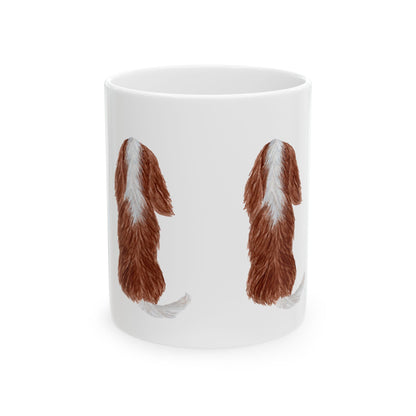 Dog Silhouette Mug – Back View Ceramic Coffee Cup 11oz    Item #6768