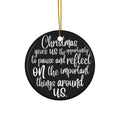 Christmas Gives Us Ceramic Disc Ornament      Item #7028619