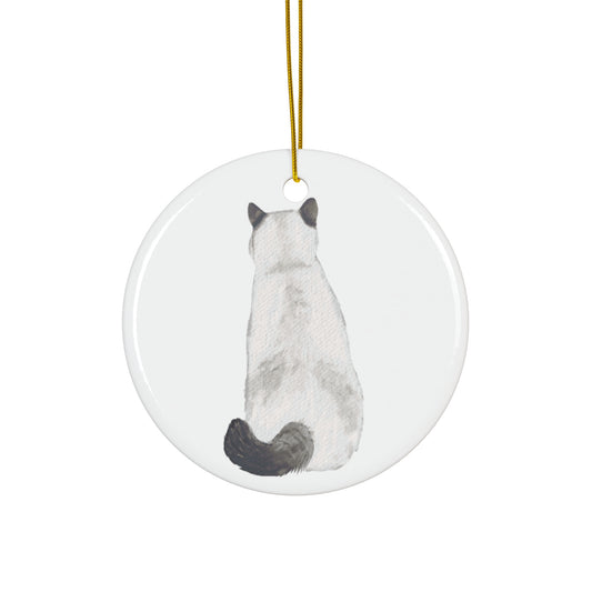 Cat Ceramic Disc Ornament            Item #454257