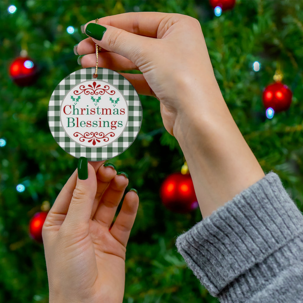 Christmas Blessings Ceramic Ornament     Item #8597138 - Buckshot's Bargain Barn