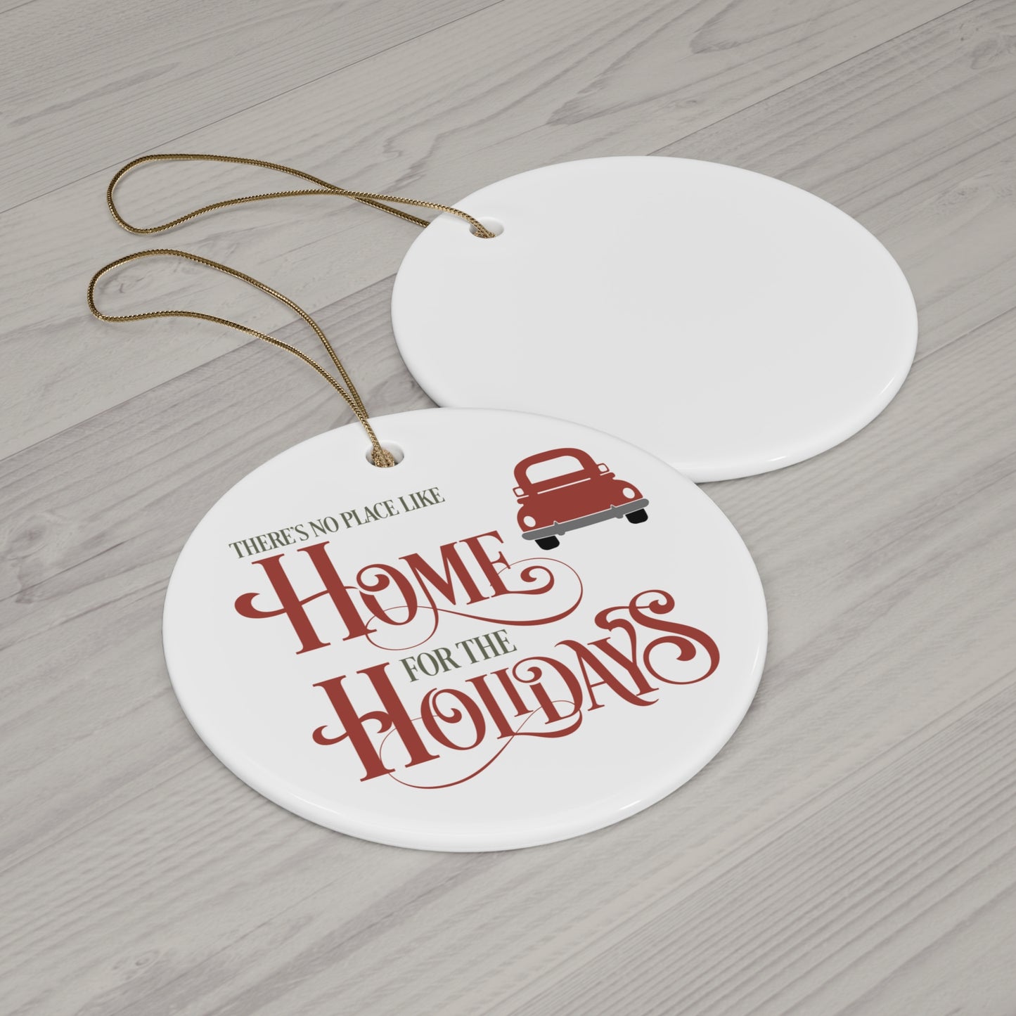 Home For The Holidays Ceramic Disc Ornament      Item #7504156