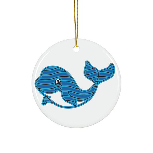 Whale Ceramic Disc Ornament     Item #7647219