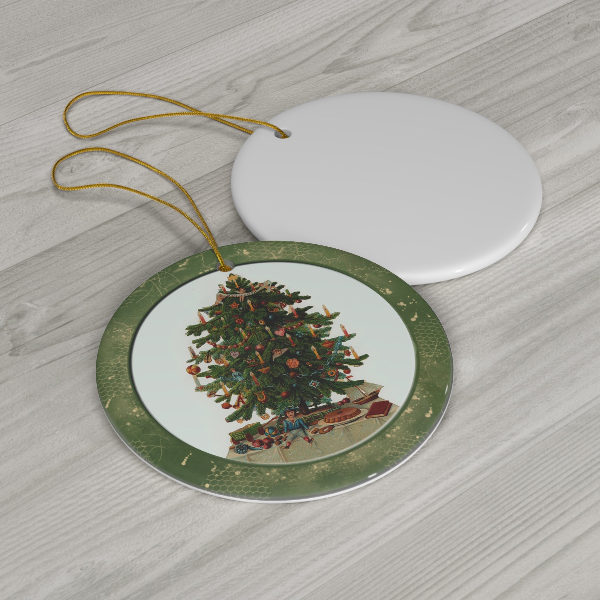 Christmas Tree Ceramic Disc Ornament         Item #6890957