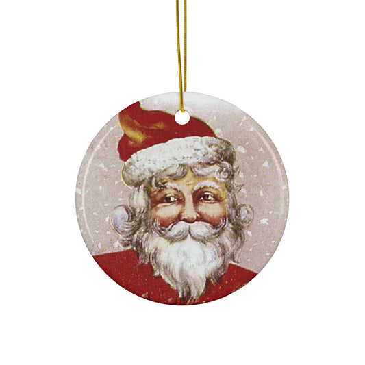 Santa Ceramic Disc Ornament         Item #8075461