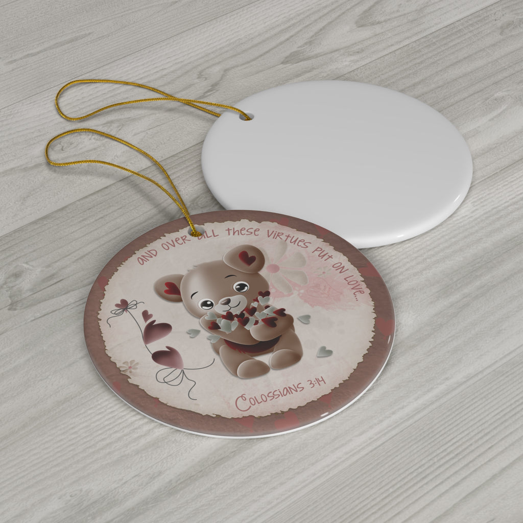 Bear Ceramic Disc Ornament        Item #3769695 - Buckshot's Bargain Barn